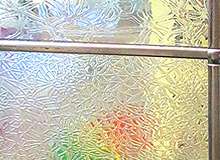 Фрагмент витража с бесцветными пленками
